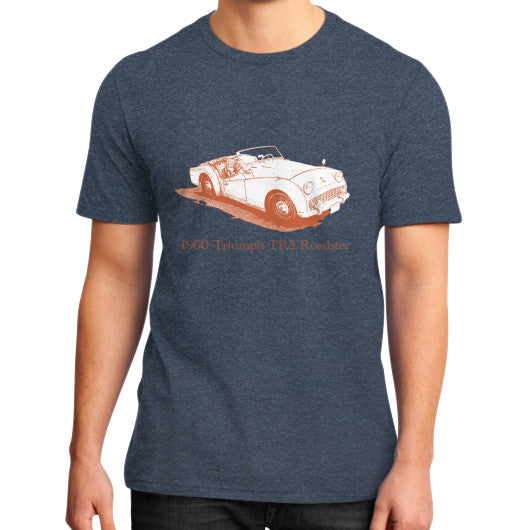 1960 Triumph TR3 Roadster District T-Shirt Heather navy Rachel Jensen Designs