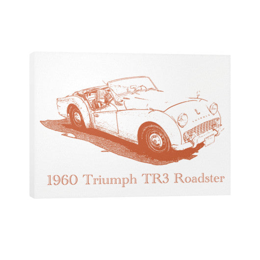 1960 Triumph TR3 Roadster Horizontal Canvas  Rachel Jensen Designs