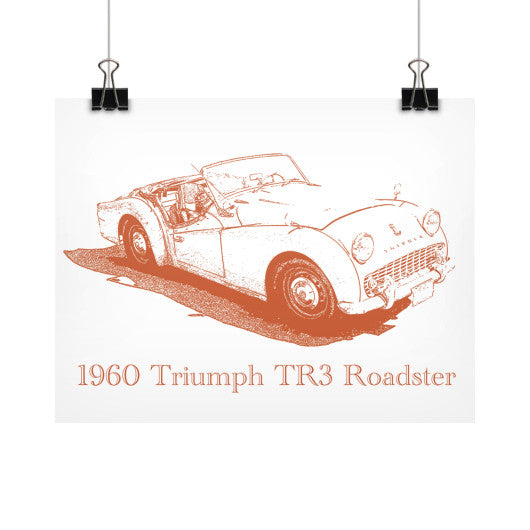 1960 Triumph TR3 Roadster Horizontal Fine Art Prints (Posters)  Rachel Jensen Designs