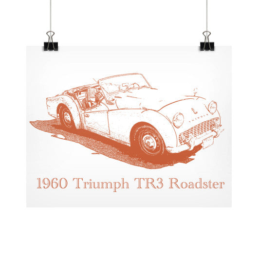 1960 Triumph TR3 Roadster Horizontal Fine Art Prints (Posters)  Rachel Jensen Designs