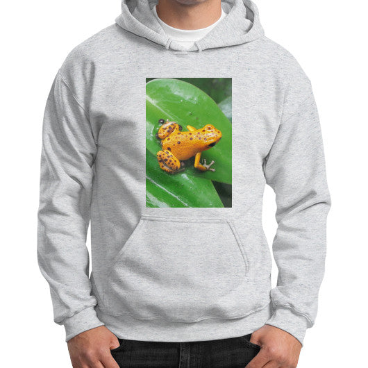 Bastimentos Pumilio Dart Frog with Clutch Gildan Hoodie Ash grey Rachel Jensen Designs