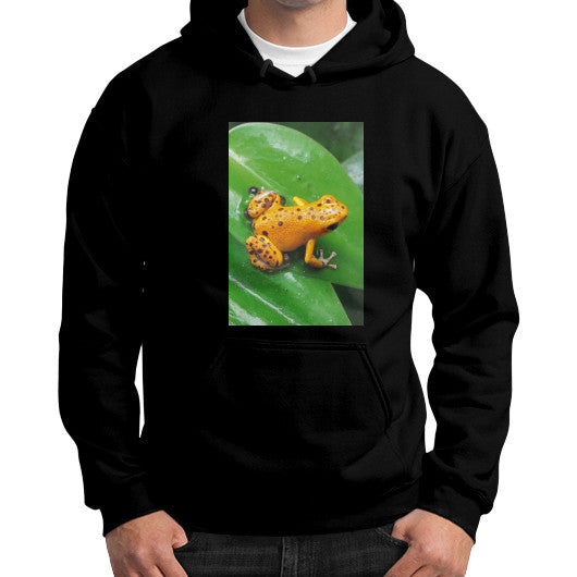 Bastimentos Pumilio Dart Frog with Clutch Gildan Hoodie Black Rachel Jensen Designs