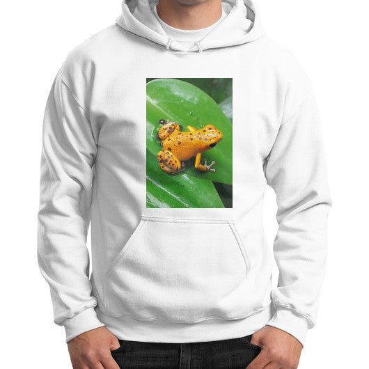 Bastimentos Pumilio Dart Frog with Clutch Gildan Hoodie White Rachel Jensen Designs