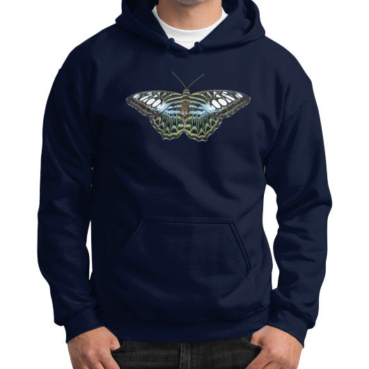 Blue Clipper Butterfly Gildan Hoodie Navy Rachel Jensen Designs