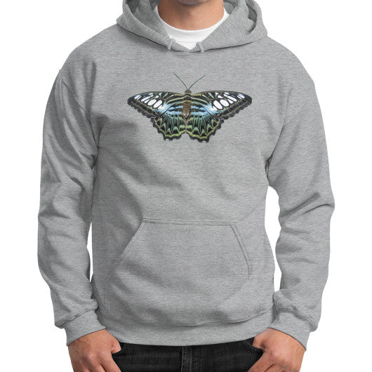 Blue Clipper Butterfly Gildan Hoodie Sport grey Rachel Jensen Designs