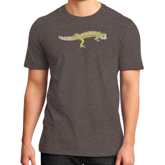 Fancy Albino Leopard Gecko Tee Heather brown Rachel Jensen Designs