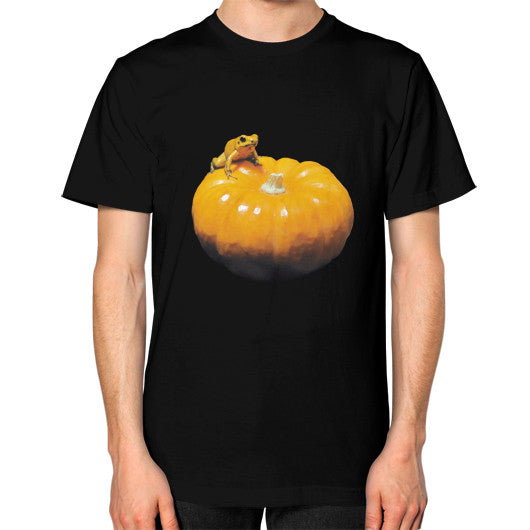 Halloween Golden Dart Frog Unisex T-Shirt Black Rachel Jensen Designs