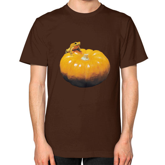 Halloween Golden Dart Frog Unisex T-Shirt Brown Rachel Jensen Designs