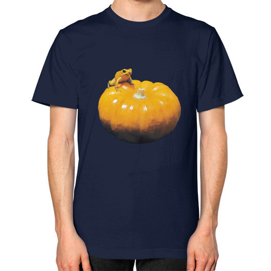 Halloween Golden Dart Frog Unisex T-Shirt Navy Rachel Jensen Designs