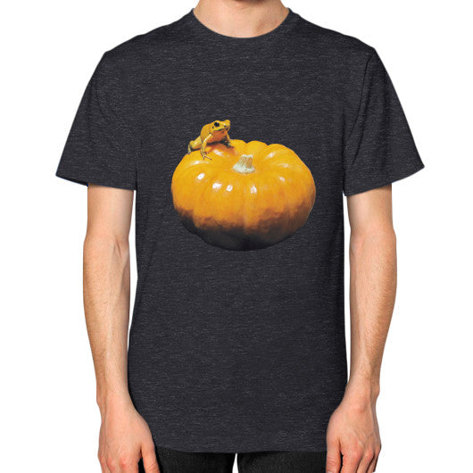 Halloween Golden Dart Frog Unisex T-Shirt Tri-Blend Black Rachel Jensen Designs