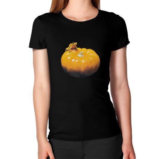Halloween Golden Dart Frog Women's T-Shirt Black Rachel Jensen Designs