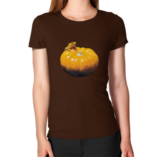 Halloween Golden Dart Frog Women's T-Shirt Brown Rachel Jensen Designs