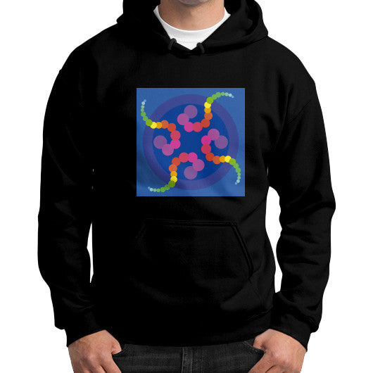 Mezmerizing Rainbow Jellyfish Gildan Hoodie Black Rachel Jensen Designs