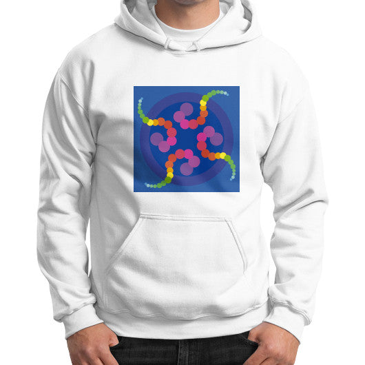 Mezmerizing Rainbow Jellyfish Gildan Hoodie White Rachel Jensen Designs