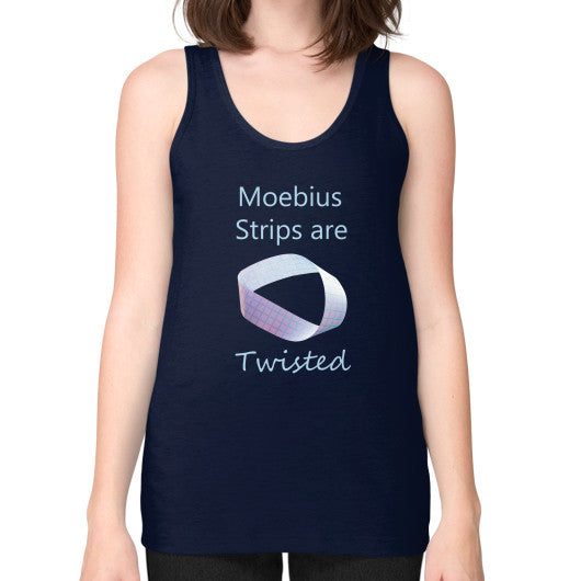 Moebius Unisex Fine Jersey Tank Navy Rachel Jensen Designs