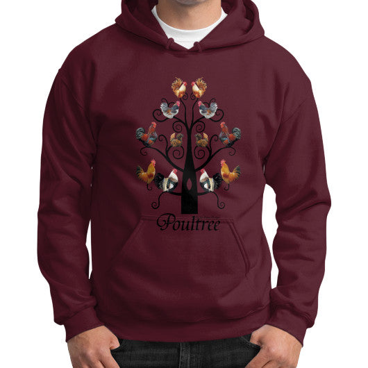 Poultree Gildan Hoodie Maroon Rachel Jensen Designs