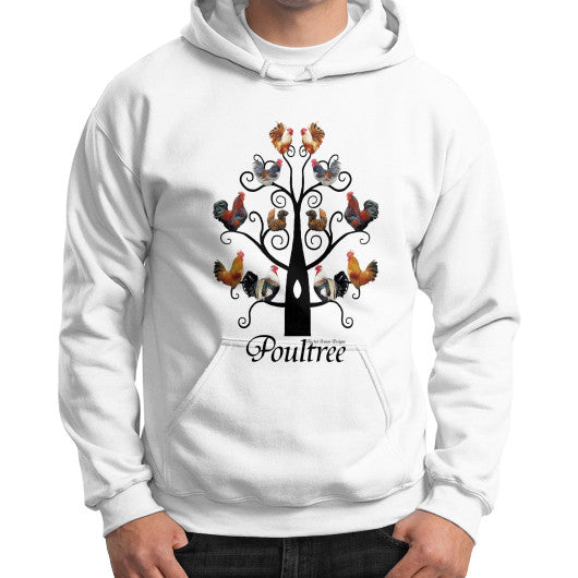 Poultree Gildan Hoodie White Rachel Jensen Designs