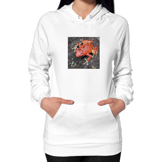 Red Bastimentos Pumilio Dart Frog Hoodie White Rachel Jensen Designs