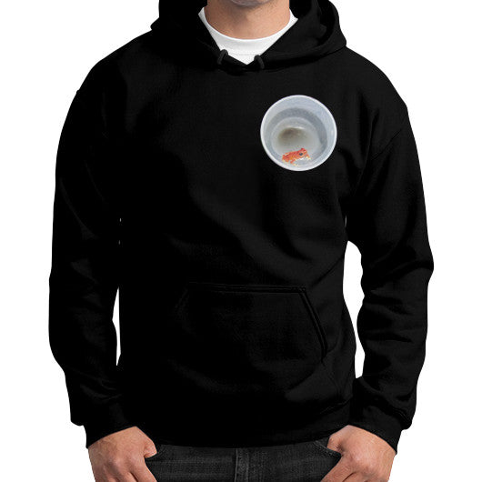 Red Strawberry Dart Froglet Gildan Hoodie Black Rachel Jensen Designs