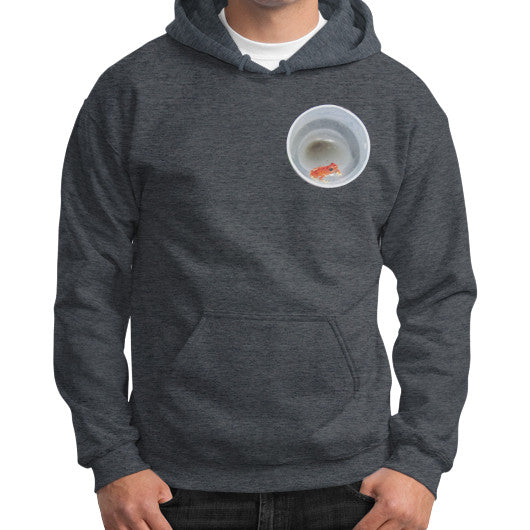 Red Strawberry Dart Froglet Gildan Hoodie Dark heather Rachel Jensen Designs