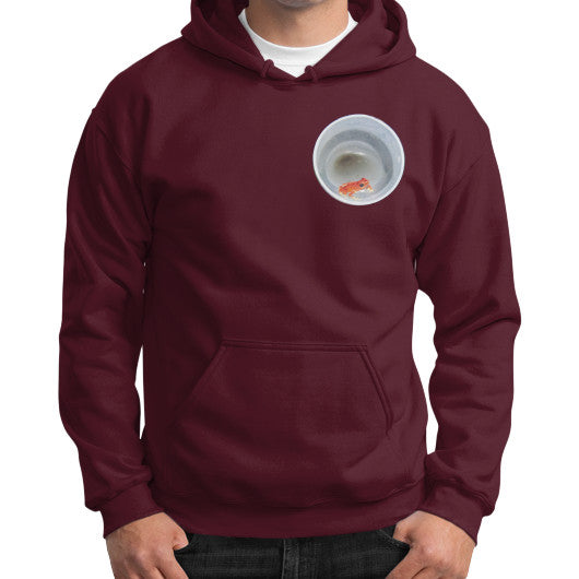 Red Strawberry Dart Froglet Gildan Hoodie Maroon Rachel Jensen Designs