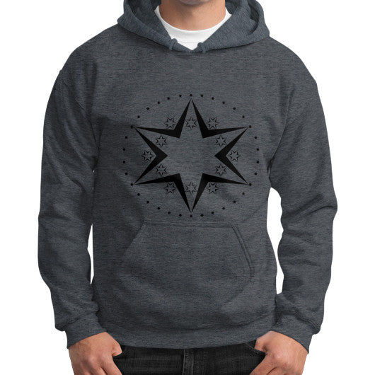 Stars Graphic Gildan Hoodie Dark heather Rachel Jensen Designs