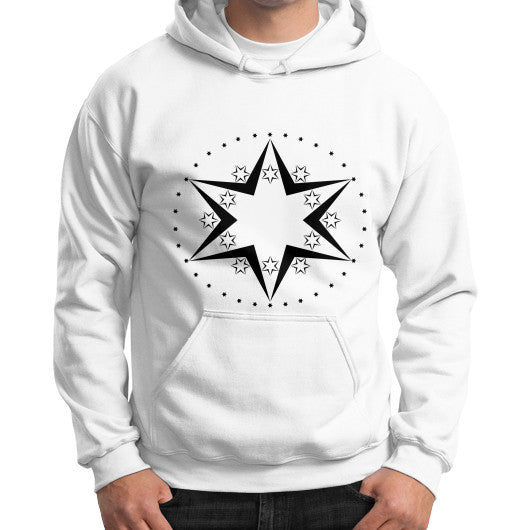 Stars Graphic Gildan Hoodie White Rachel Jensen Designs