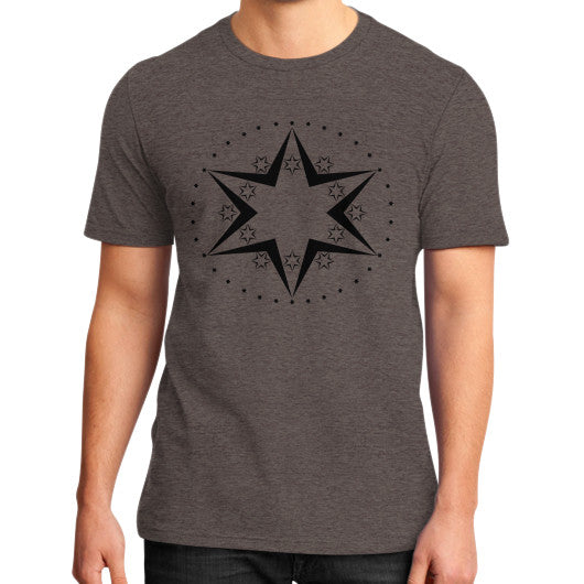 Stars Graphic Tee Heather brown Rachel Jensen Designs