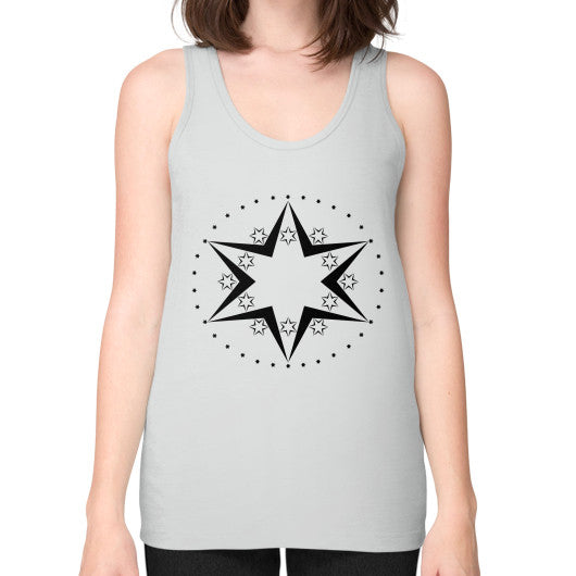 Stars Graphic Unisex Fine Jersey Tank Silver Rachel Jensen Designs