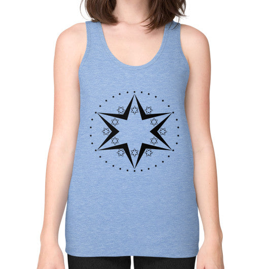 Stars Graphic Unisex Fine Jersey Tank Tri-Blend Blue Rachel Jensen Designs