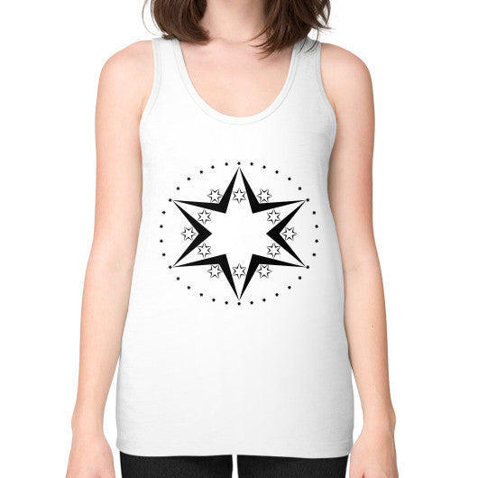 Stars Graphic Unisex Fine Jersey Tank White Rachel Jensen Designs