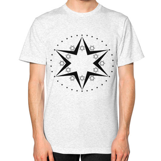 Stars Graphic Unisex T-Shirt Ash grey Rachel Jensen Designs
