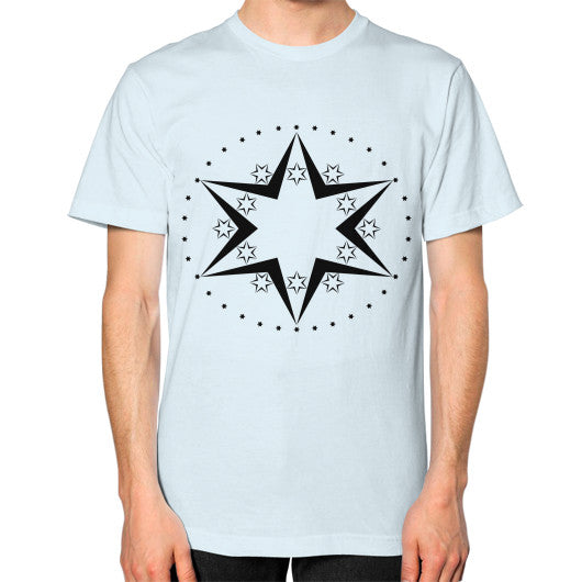 Stars Graphic Unisex T-Shirt Light blue Rachel Jensen Designs