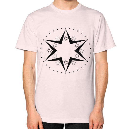 Stars Graphic Unisex T-Shirt Light pink Rachel Jensen Designs