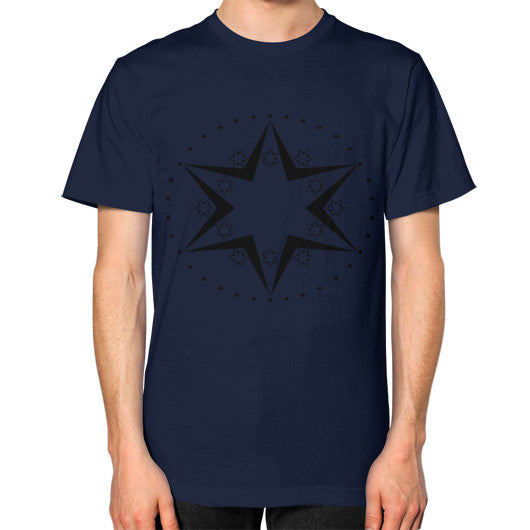 Stars Graphic Unisex T-Shirt Navy Rachel Jensen Designs