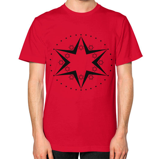 Stars Graphic Unisex T-Shirt Red Rachel Jensen Designs