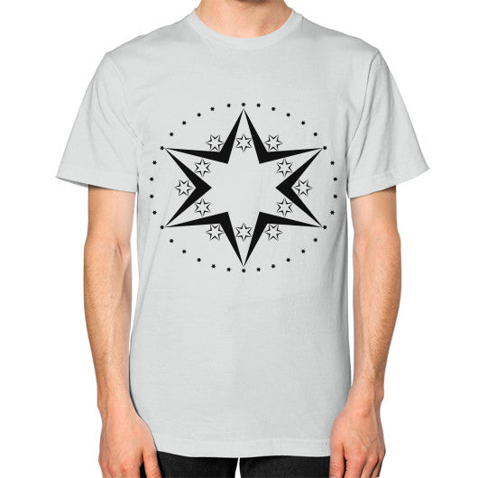 Stars Graphic Unisex T-Shirt Silver Rachel Jensen Designs