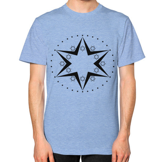 Stars Graphic Unisex T-Shirt Tri-Blend Blue Rachel Jensen Designs