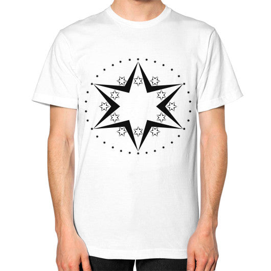 Stars Graphic Unisex T-Shirt White Rachel Jensen Designs