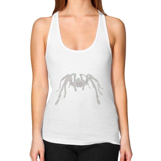 Tarantula Women's Racerback Tank White Rachel Jensen Designs
