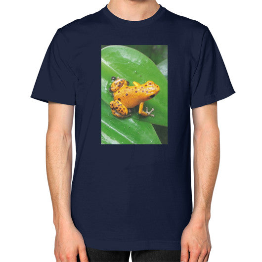 Unisex Bastimentos Pumilio Dart Frog with Clutch T-Shirt Navy Rachel Jensen Designs