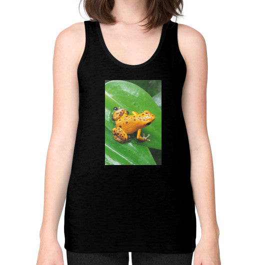 Unisex Fine Jersey Bastimentos Pumilio Dart Frog with Clutch Tank Black Rachel Jensen Designs