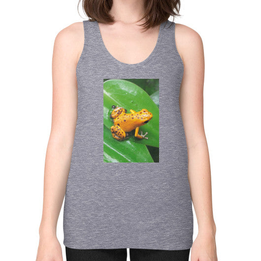 Unisex Fine Jersey Bastimentos Pumilio Dart Frog with Clutch Tank Tri-Blend Grey Rachel Jensen Designs