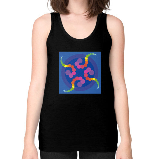 Unisex Fine Jersey Mezmerizing Rainbow Jellyfish Tank Black Rachel Jensen Designs