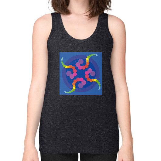 Unisex Fine Jersey Mezmerizing Rainbow Jellyfish Tank Tri-Blend Black Rachel Jensen Designs