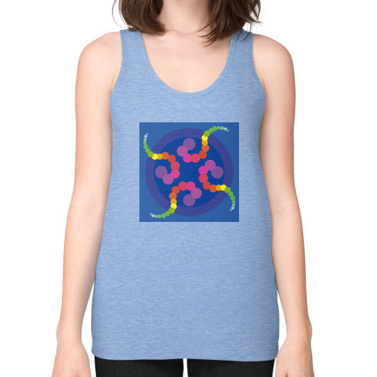 Unisex Fine Jersey Mezmerizing Rainbow Jellyfish Tank Tri-Blend Blue Rachel Jensen Designs