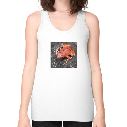 Unisex Fine Jersey Red Bastimentos Pumilio Dart Frog Tank White Rachel Jensen Designs