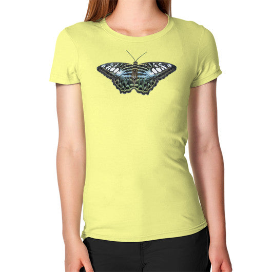 Women's Blue Clipper Butterfly T-Shirt Lemon Rachel Jensen Designs