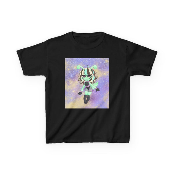 Cute Alien Girl Kids Tee — Cute Anime Girl Graphic