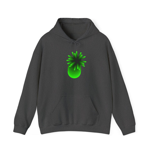 Abstract Green Anemone Hoodie — Marine Biology Graphic Sweatshirt